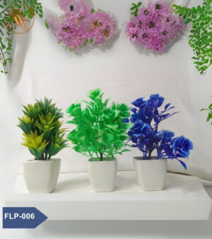 Artificial Flower Small Pot - Square Shape - Set of 3