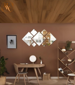 Acrylic Square Wall Décor -Silver