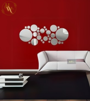 Acrylic Circle Wall Décor -Silver