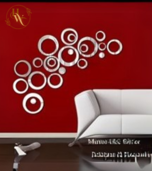 Acrylic Rings Wall Décor -Silver