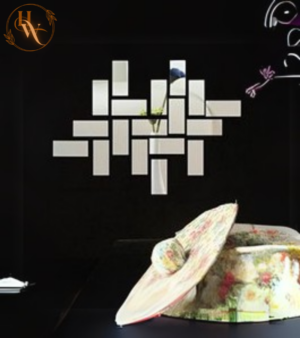 Acrylic Rectangle Wall Décor -Silver