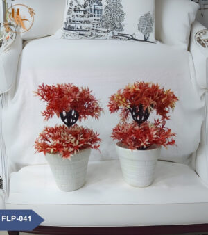 Artificial Flower Pot - Round Shape - Pack of 2