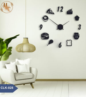 Acrylic Wall Clock Fast Food