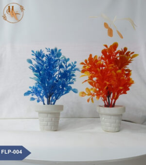 Artificial Flower Small Pot - Round Shape - Set of 2