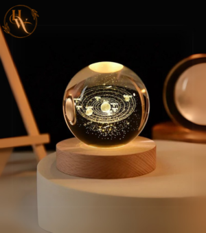 3D Laser-Engraved Crystal Ball Night Lamp
