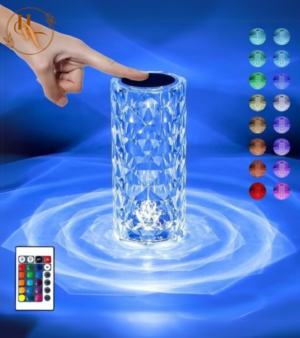 LED Crystal Table Lamp Diamond Rose Night Light